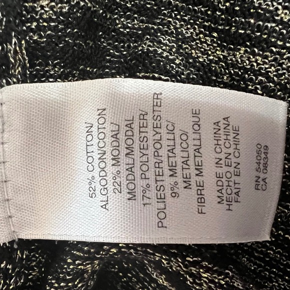 Jones New York Signature Metallic Knit Cardigan Tie Front Womens Size Large - Picture 7 of 9